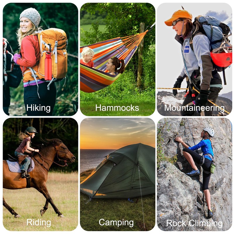 Pack of 4 Heavy Duty Aluminium Carabiners, Large 12 KN