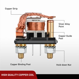Nilight 120A Starter Relay 4 Pin Split Relays Switch 12V Continuous Heavy Duty SPST High Current 4 Terminal Car Starter On Off Control for Automotive Car Truck RV Camper
