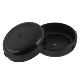 Xhziy 1-1/2' Wrought Iron Patio Furniture Feet Caps - 24pcs Black Plastic Round Anti-Scratch Slip-On Leg Covers