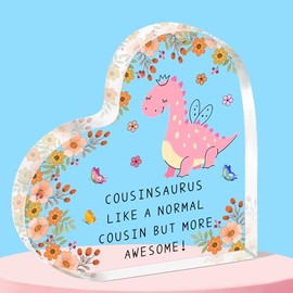 QMVMV Funny Cousinsaurus Gifts Cousin Acrylic Plaque from Cousin Christmas Birthday Gifts for Cousin