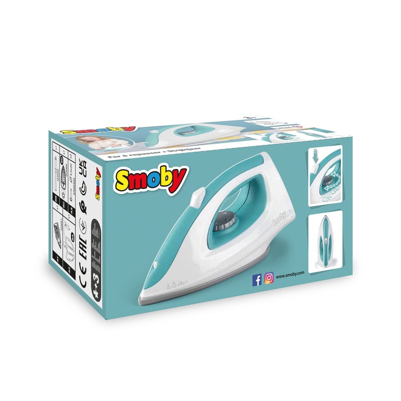 Smoby Toys - Children's Irons (Turquoise/White) - Toy Iron for