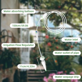 Plant Watering Seepage Devices, Insert into Soil, Self Watering Stakes for Indoor & Outdoor Plant, Automatic Irrigation (4 PCs)