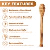KYVANDO Traditional Olive Honey Dippers - Durable & Warp-Resistant, Preserves