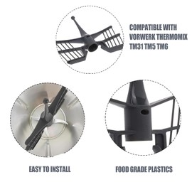 Butterfly Mixing Attachment for Thermomix TM5 TM6 TM31, Thermomix Accessories, Mixer, Replacement Parts for Vorwerk Thermomix Kitchen Robot (Grey)