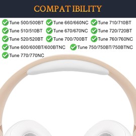 SOULWIT Replacement Headband for JBL Tune 500(500BT)/510(510BT)/520(520BT)/600(600BT 600BTNC)/660(660NC)/670(670NC)/700(700BT)/710(710BT)/720(720(700BT)/710(710BT)/720(720) 20BT)/72250(750BT