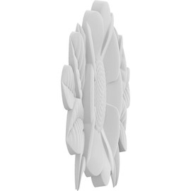 Ekena Millwork ROSC025X050EMHUF 2 W x 5" H x 1/2" P Medium Elmhurst Flower Rosette, White