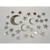 Juego de 30 decoraciones para tartas de luna con estrellas