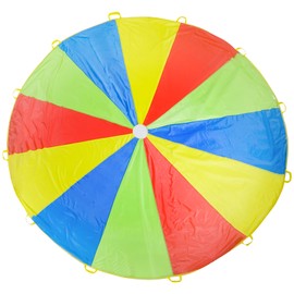 Sonyabecca Parachute, Play Parachute 10ft 12ft 16ft with 12 Handles 20ft 24ft with 16 Handles for Kids Cooperation Group Play