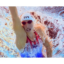 Champion 8x10 Photo KATIE LEDECKY 2024 Paris Olympics Swimming World Champion Gold USA