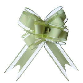 jefyghe Pull Bows for Gift Wrapping 10 PCS Bean Green Gift Bows for Presents 6 Inch Large Bows for Wedding Basket Birthday Party Gift Boxes and Flower Decorations
