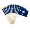 South Carolina State Handheld Stick Flag 4x6 Inch 12 Pack