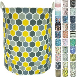 Aouker Merdes 19.7’’ Waterproof Foldable Laundry Hamper, Dirty Clothes Laundry Basket, Linen Bin Storage Organizer for Toy Collection (Honeycomb)