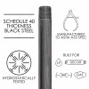 Pipe-Decor.com 1/2 in. X 18 in. Black Pipe 6 Pack