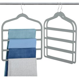 Myfolrena Velvet Pants Clothes Hanger Space Saving Non Slip Pants Shorts Hanger, Myfolrena