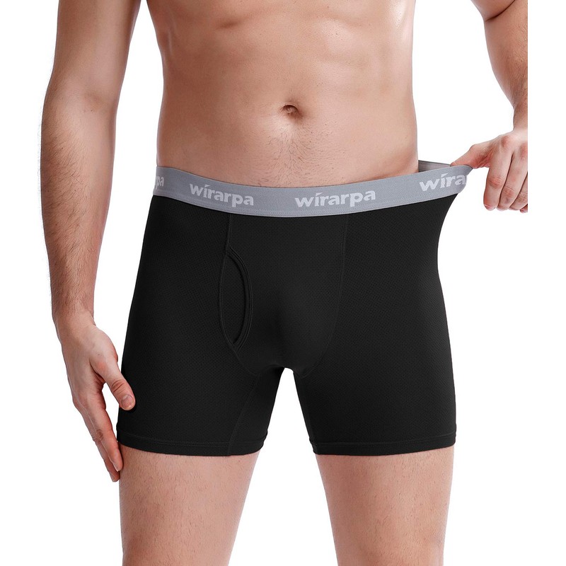 wirarpa Men's Mesh Breathable Boxer Briefs Cool Breeze Men's Underwear