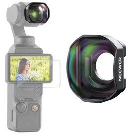 NEEWER 2x Teleconverter Compatible with DJI Osmo Pocket 3 / Pocket 4 / Xtra Muse, 4 Elements 3 Groups Multicoated HD Magnetic Lens Attachment Gimbal Action Camera Accessories, LS-84