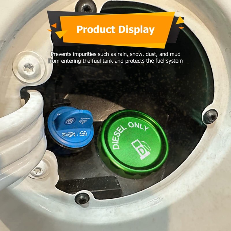 WeiSen Diesel Fuel Cap Aluminum Compatible with Dodge Ram 1500