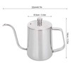 600ml Coffee Drip Kettle 304 Stainless Steel Slender Spout Thicken