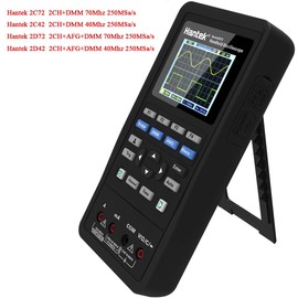 Hantek 2D42 3in1 Digital Oscilloscope Waveform Generator Multimeter USB Portable 2 Channels 40MHz 250MSa/s Multifunction Tester