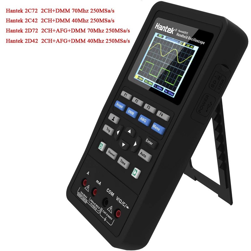 Hantek 2D42 3in1 Digital Oscilloscope Waveform Generator Multimeter USB Portable