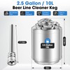 Dbgogo 2.5 Gallon Cleaning Keg Beer Line Cleaner Keg, 304