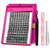 VEYESBEAUTY Eyelashes Cluster Lashes Kit 3D Individual Eyelashes False Eyelashes
