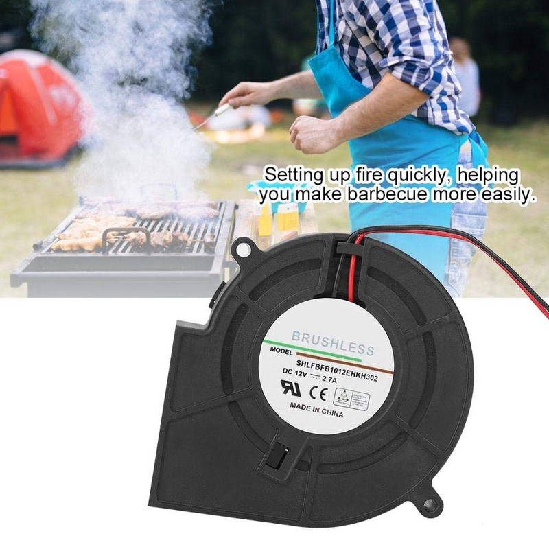 BBQ Fan, DC 12V Portable Electric Air Blower for Barbecue