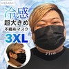 [MEGASH] マスク 大きめ 冷感 51枚 210mm 不織布 3XL BIGMASK 超大きめ