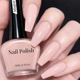 Major Dijit Baby Pink Quick Dry Nail Polish - Dries in 60 Seconds, Non-Toxic Glossy Formula, Cruelty-Free, Long-Lasting Fingernail Polish for Women, 0