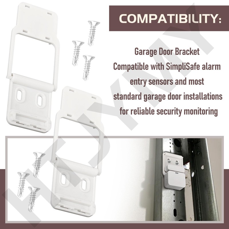 Garage Door Mounting Bracket for SimpliSafe Entry Sensors - Easy