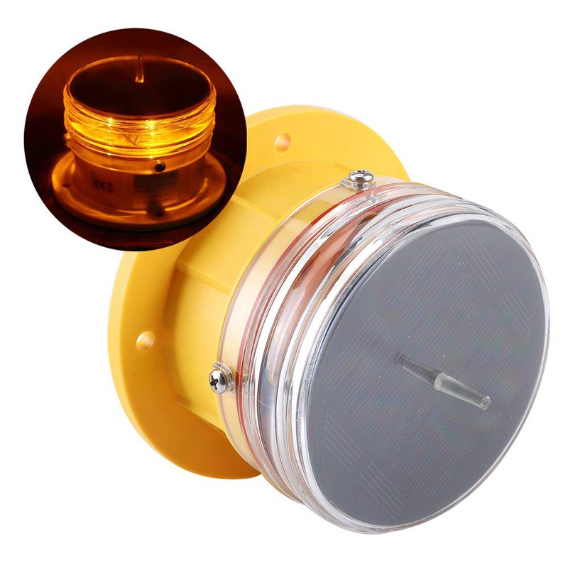 AYNEFY Ship Beacon Light，Boat Flashing Light Solar Power Sidelight IP68