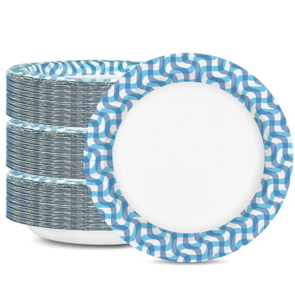 Ginkgo Paper Plates 8.5 inch Bulk 150 Count, Heavy Duty