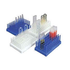 Nalgene 5977-0013 Polypropylene Test Tube Peg Rack for 13mm Test Tubes, White (Pack of 2)