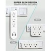 PHOCAR Slim Outlet Extender with USB, Portable Multi Plug Extender