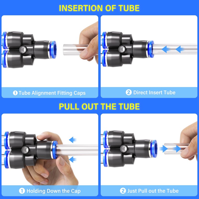 TAILONZ PNEUMATIC Blue Y spliter 3 Ways - 8MM Tube