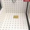 WEBANG 6 Inch Square Shower Drain Gold Floor Drain with