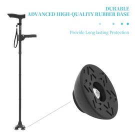 Walking Cane Accessories Durable Replacement Quad Canes Tips, Extra Stability; Non-Slip; Shock Absorption; Easy Installation. Pack of Four (Suggest Matching Basic)