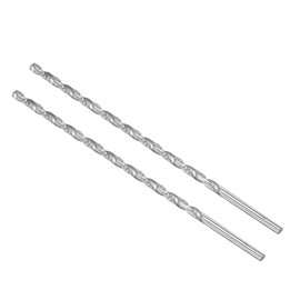 CoCud Extra Long High Speed Steel Twist Drills Diameter 7mm Length 250mm Straight Twist Drill Bits - (Applications: for Metal, Wood, Plastic, Aluminum) - Pack of 2