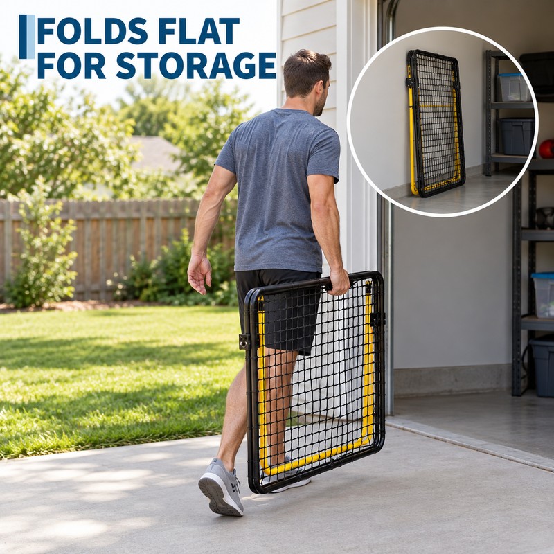 7 x 4 FT Volleyball Rebounder Net with 5 Adjustable