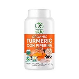 Cápsulas Cúrcuma Orgánica 110pz OrganicSide Vegetal Turmeric