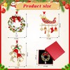 3 Pcs 2024 Christmas Crystals Hanging Ornaments Snowflake Snowman Holiday
