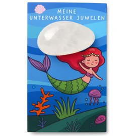 Milaboo® Set of 12 Lucky Stones for Children, Children's Birthday Party Bags, Give Away for Christening, Communion, Wedding or Secret Santa Gift, Lucky Charm Children Ready Packed (Mermaid)