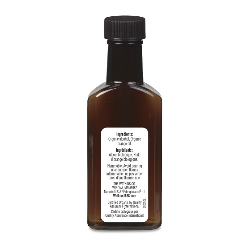 Watkins Organic Pure Orange Extract, Non-GMO, Kosher, 59 ml, 1