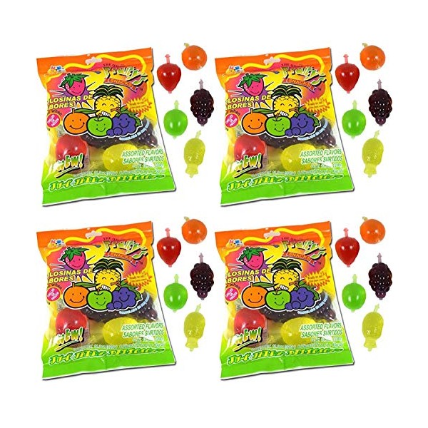 Din Don Fruity's JU-C Jelly Fruit Snacks Pack of 4
