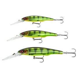 Savage Gear Gravity Twitch DR Lure, Lifelike Predator Bait with Tungsten Long-Cast System, Frantic Darting Action, Built-in Rattle, Spin Stops, Perch, Pike, Trout & Zander, Goldmine, 9.5cm, 16.5g