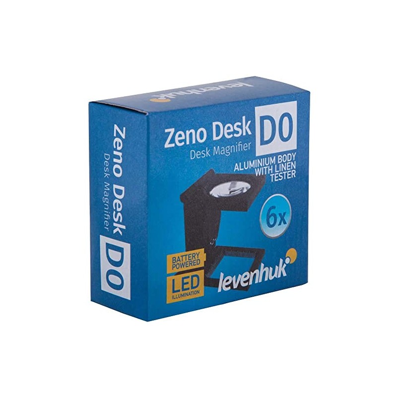 Levenhuk Zeno Desk D0 Folding Magnifier with LED Light for