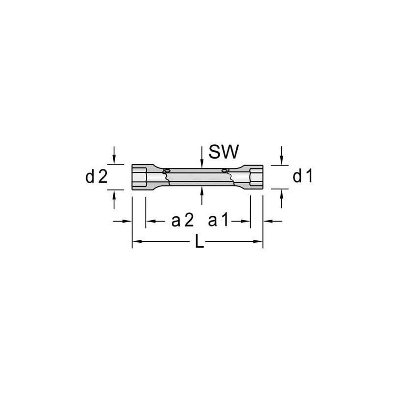Gedore 6527250 Tube Wrench 1.3 x 1.4 inches (32 x