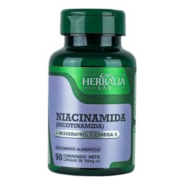 Niacinamida + Resveratrol Con Omega-3 Herbalia Lab 90 Caps