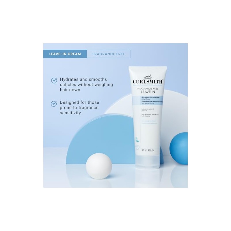 Curlsmith Fragrance-Free Leave-In Conditioner | Lightweight moisturising cream, Hydrating, Dermatologically