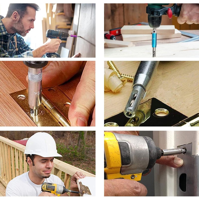 8 Pcs Hinge Drill Bit Set Centring, HSS Self Centering